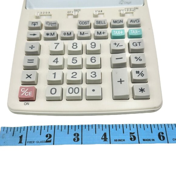 Sharp EL-1750PIII 12-Digit 2-Color Printing Calculator AC Adapter Dual Power - Picture 12 of 12